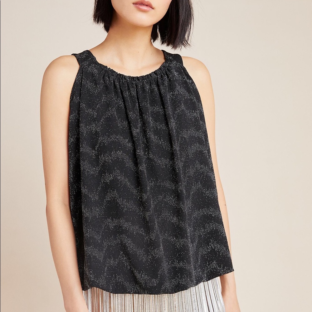 Anthropologie Carly Shimmer Top NWT